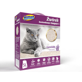 Hilton żwirek betonitowy dla kota Compact zbrylający o zapachu lawendy 5 L
