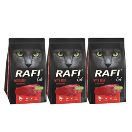 Karma sucha dla kota Rafi Cat z wołowiną 3 x 1,5 kg 