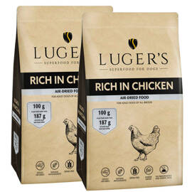 Luger’s karma suszona dla psa bogata w kurczaka 5 kg + 5 kg GRATIS