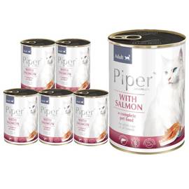 Mokra karma dla kotów Piper Animals z łososiem zestaw 12 x 400 g