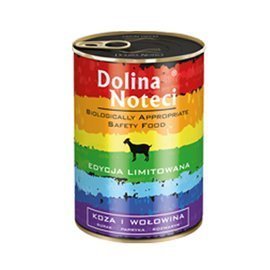 Mokra karma dla psa DOLINA NOTECI BASF koza i wołowina puszka 400 g