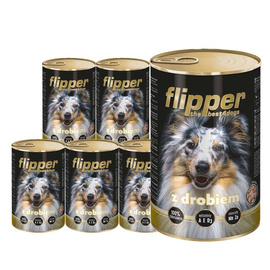 Mokra karma dla psa FLIPPER z drobiem 12 x 1240 g
