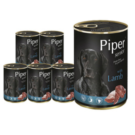 Mokra karma dla psa senior Piper Animals z jagnięciną zestaw 24 x 400 g