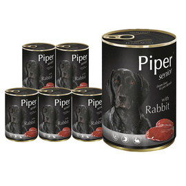 Mokra karma dla psa senior Piper Animals z królikiem zestaw 24 x 400 g