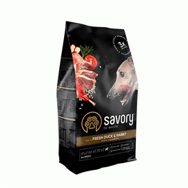 Savory Dog Adult All Breeds Rabbit&Duck sucha karma dla psa królik i kaczka 1 kg