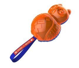 Zabawka dla psa GiGwi Owl Push to Mute - sowa niebiesko-pomarańczowa