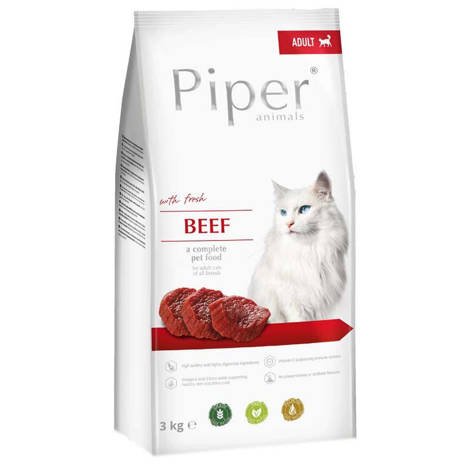  Karma sucha dla kota Piper Animals z wołowiną 3 kg (do 15.12.2023)