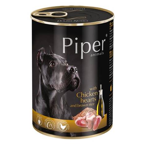  Mokra karma dla psa Piper Animals z sercami kurczaka i ryżem 400 g