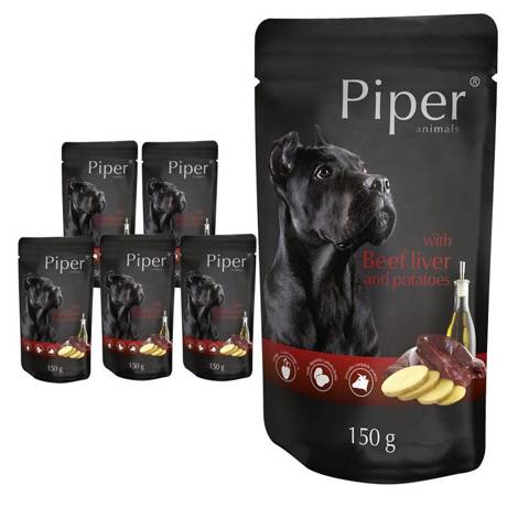  Mokra karma dla psa Piper Animals z wątrobą wołową i ziemniakami 10 x150 g