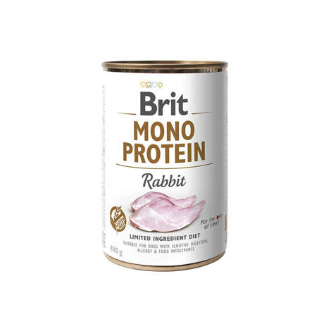 BRIT MONOPROTEIN RABBIT - karma mokra dla psów 400 G