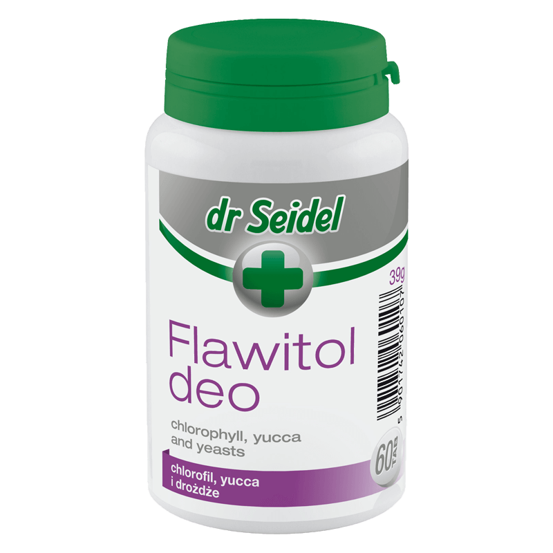 Dr Seidel Flawitol Deo Suplement diety z chlorofilem i Yucca Schidigera 60 tabletek