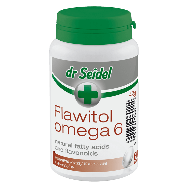 Dr Seidel Suplement diety Flawitol Omega 6 skóra i sierść 60 kapsułek