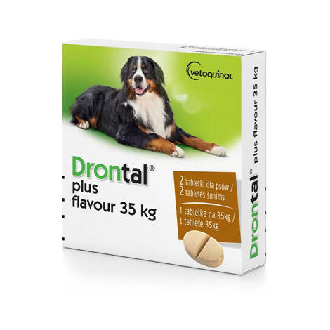 Drontal Flavour Plus Tabletki na robaki dla Psa powyżej 35 kg 2 szt.