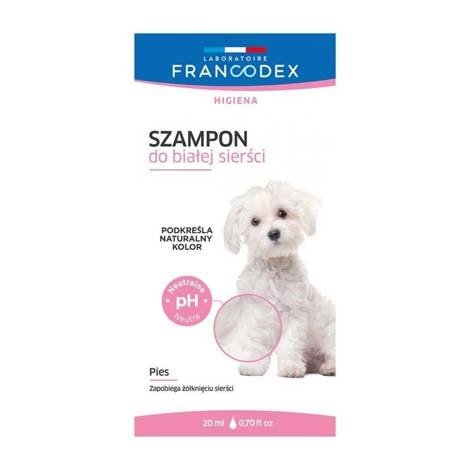 FRANCODEX Szampon dla psów do białej sierści saszetka 20 m