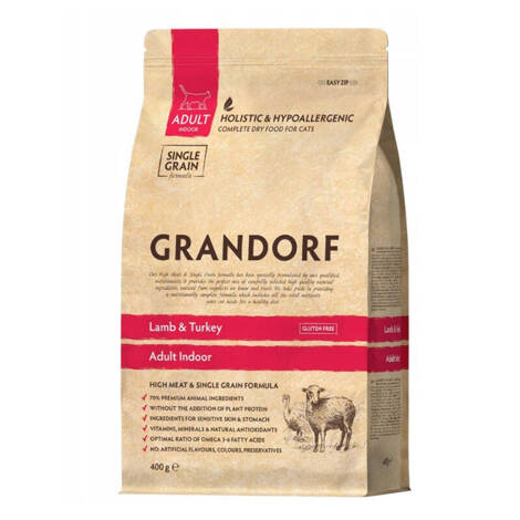 Grandorf Lamb & Turkey Adult Karma sucha dla kota z jagnięciną i indykiem 400 g