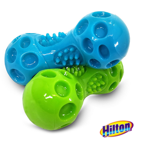 Hilton Squeak Dumbbell Zabawka dla psa Piszcząca hantla 14,2 cm