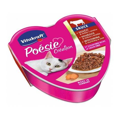 Karma dla kota w tacce  Vitakraft Poésie Wołowina 85g