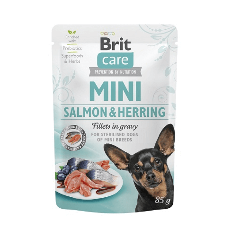 Karma dla psa Brit Care Dog Mini Salmon & Herring Sterilised 85g