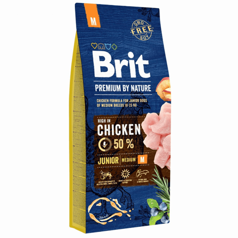Karma dla psa Brit Premium By Nature Junior Medium 15kg