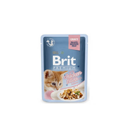 Karma mokra dla kociąt Brit Pouch Gravy Kitten Fillets Chicken 85 g