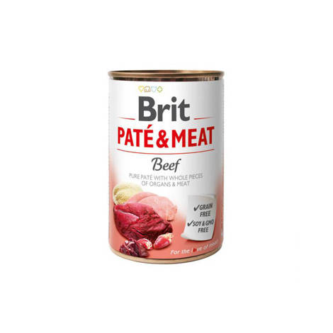 Karma mokra dla psa Brit PATE&MEAT wołowina 400 g