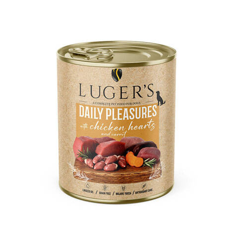 Karma mokra dla psa Luger's Daily Pleasures z sercami z kurczaka i marchewką 800 g