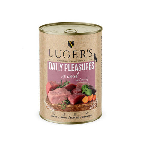 Karma mokra dla psa Luger's daily pleasures z cielęciną i marchewką 400 g