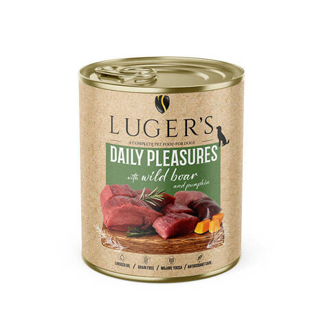 Karma mokra dla psa Luger's daily pleasures z dzikiem i dynią 800 g