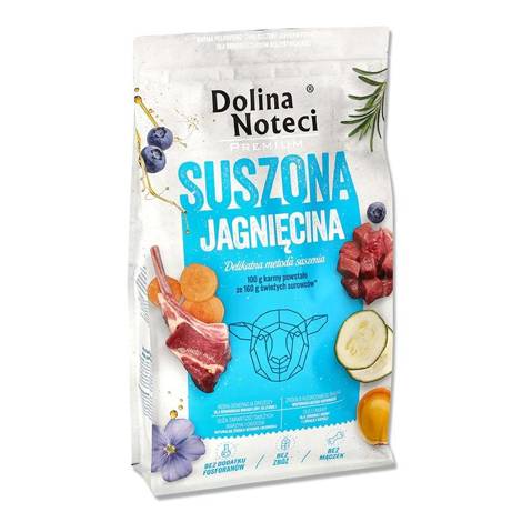 Karma suszona dla psa Dolina Noteci Premium jagnięcina 9 kg