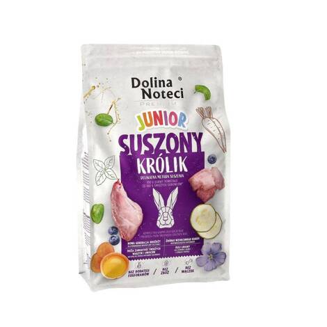 Karma suszona dla psa Dolina Noteci Premium junior królik 4 kg