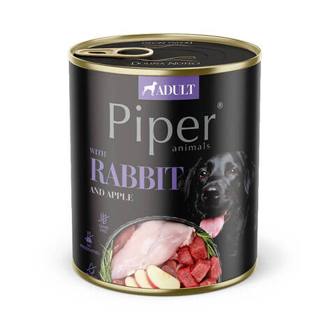 Mokra Karma dla psa Piper Animals z królikiem i jabłkiem 800 g