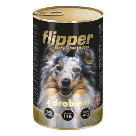 Mokra karma dla psa FLIPPER z drobiem 1240 g