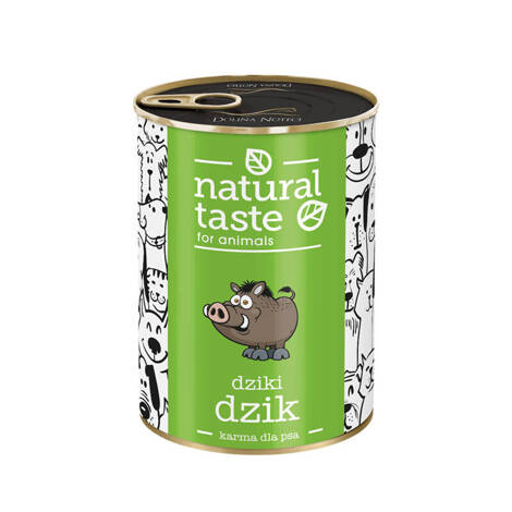 Mokra karma dla psa Natural Taste Dziki Dzik – danie z dzika 400 g