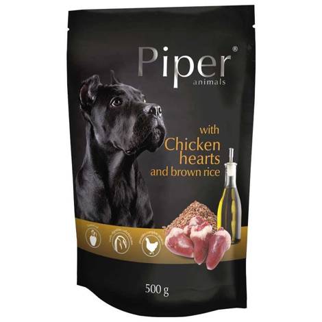 Mokra karma dla psa Piper Animals z sercami kurczaka i ryżem 500 g