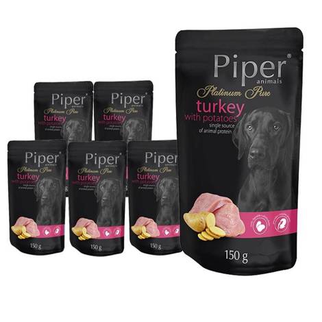 Mokra karma dla psa Piper Platinum Pure indyk z ziemniakami zestaw 10 x 150 g