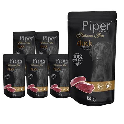 Mokra karma dla psa Piper Platinum Pure kaczka 10 x 150 g