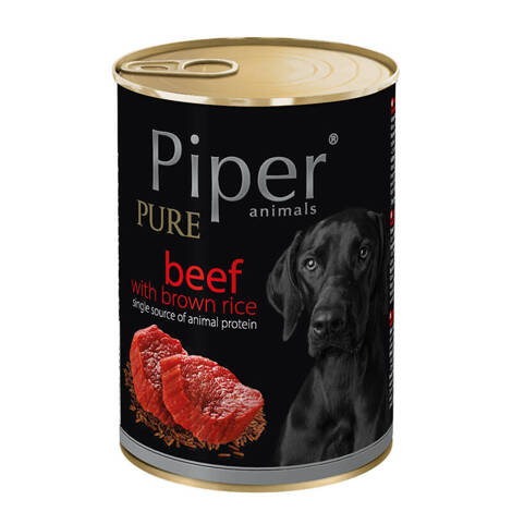 Mokra karma dla psa Piper Pure wołowina z ryżem brązowym 400 g
