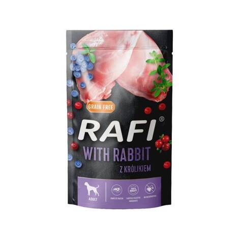 Mokra karma dla psa Rafi z królikiem saszetka 500 g