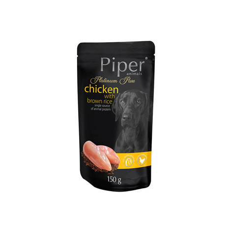 Mokra karma dla psa alergika Piper Platinum Pure z kurczakiem i ryżem 150 g
