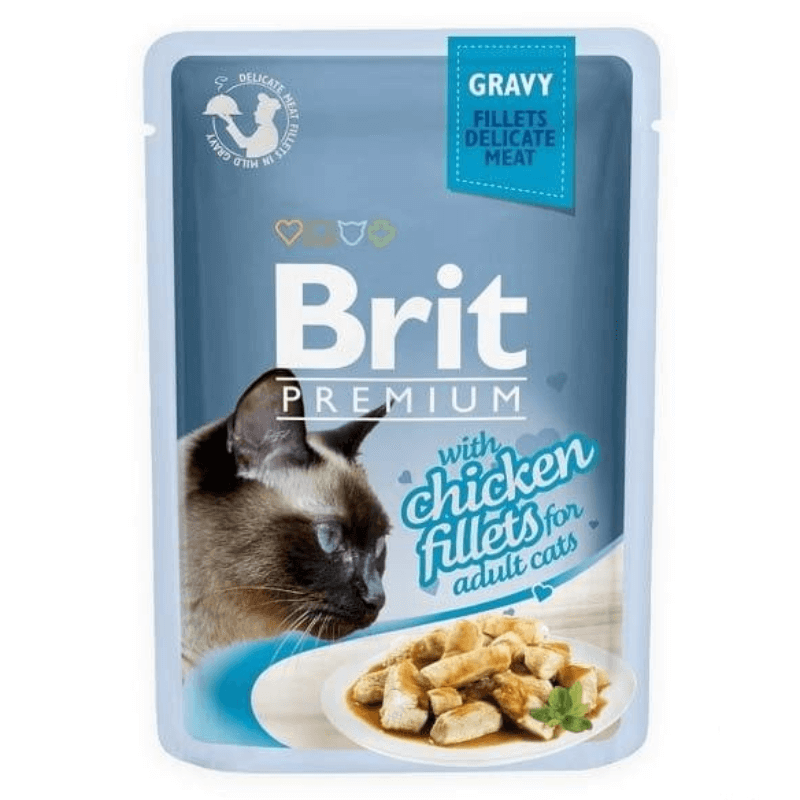 NIE RUSZAĆ Karma mokra dla kota Brit Pouch Gravy Fillets with Chicken 85 g