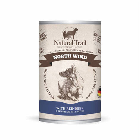 Natural Trail North Wind Mokra karma dla psa Mix mięsny z reniferem i wołowiną 400 g