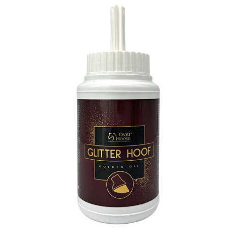 Over Horse Glitter Hoof Golden Oil olej do kopyt o zapachu mango i papai dla koni 550 ml