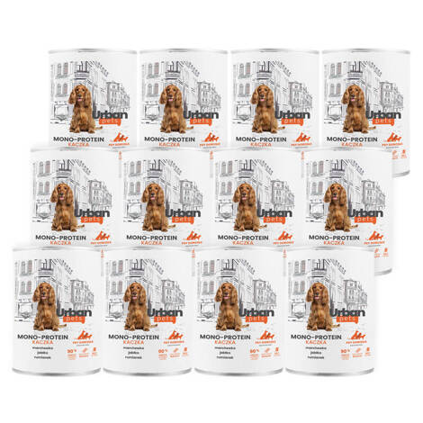 Over Zoo Urban Pets Mono Protein Mokra karma dla psa z kaczką zestaw 12 x 400 g