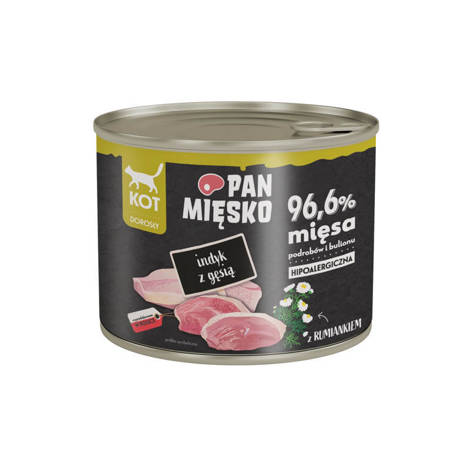 Pan Mięsko karma mokra dla kota Indyk z gęsią 200 g