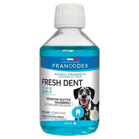 Płyn do higieny jamy ustnej dla psów i kotów Francodex PL Fresh dent 250 ml