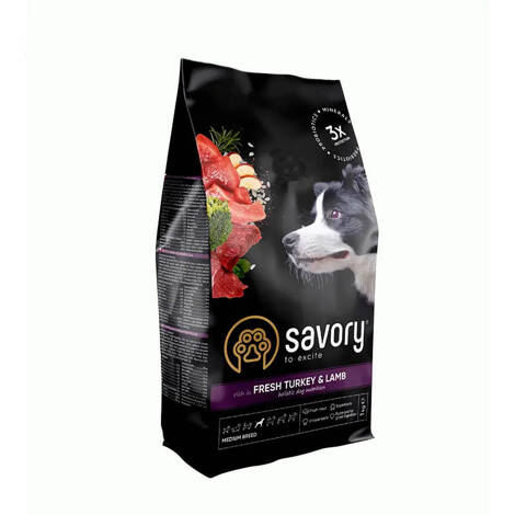 Savory Dog Medium Breed Turkey&Lamb sucha karma dla psa indyk i jagnięcina 1 kg