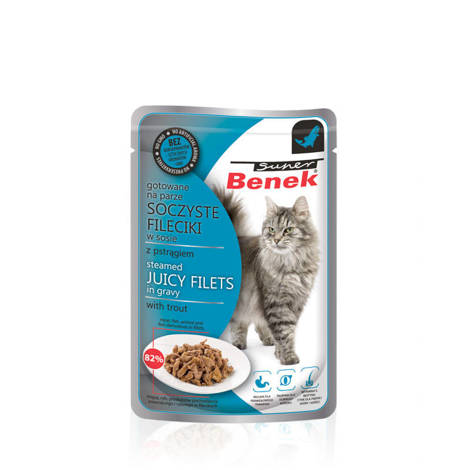Super Benek Fileciki dla kota w sosie z pstrągiem 85 g