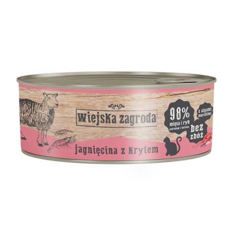 Wiejska Zagroda karma dla kota Jagnięcina z krylem 85 g