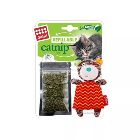 Zabawka dla kota Gigwi Refillable Catnip mis z kocimiętką