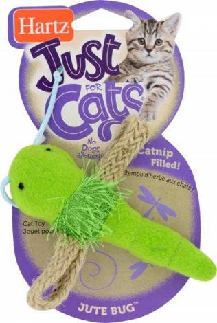 Zabawka dla kota HARTZ ważka z dzwoneczkiem i kocimiętką kolor zielony
